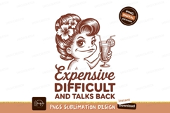 Expensive difficult woman sublimation png Product Image 1