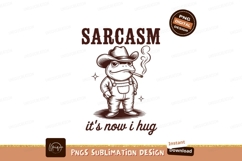 Sarcastic cowboy frog isolated on transparent background sub Product Image 1