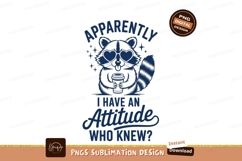 Raccoon with attitude sublimation png Product Image 1