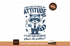 Raccoon with attitude sublimation png Product Image 1