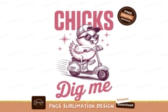 Cool chick on scooter sublimation png Product Image 1