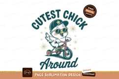 Cutest chick on tricycle sublimation png Product Image 1