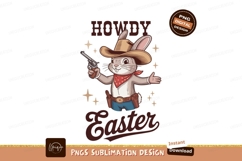Howdy easter bunny sublimation png Product Image 1
