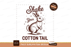 Cute bunny shake cottontail sublimation png Product Image 1