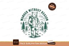 Wander without reason bear isolated on transparent Product Image 1
