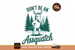 Donkey in forest with thumbs up sublimation png Product Image 1