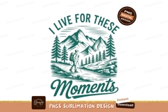Hiker in mountains landscape sublimation png Product Image 1
