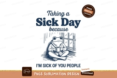 Frog taking a sick day sublimation png Product Image 1