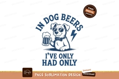 Dog with beer isolated on transparent background sublimation Product Image 1