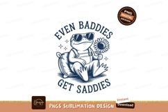 Frog with flower sublimation png Product Image 1