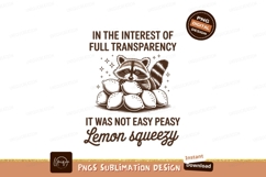 Raccoon with lemons sublimation png Product Image 1