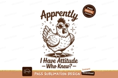 Chicken with attitude sublimation png Product Image 1