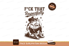 Frog cowboy isolated on transparent background sublimation p Product Image 1