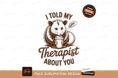 Cute opossum with coffee sublimation png Product Image 1