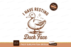 Duck with resting face sublimation png Product Image 1