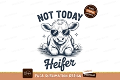 Cool heifer with sunglasses sublimation png Product Image 1