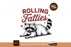Lying raccoon illustration sublimation png Product Image 1