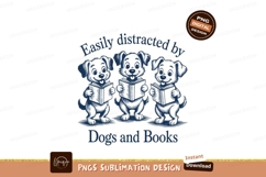 Dogs reading books sublimation png Product Image 1