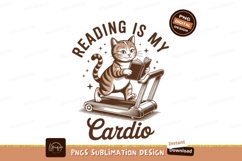 Cat on treadmill sublimation png Product Image 1
