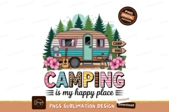 Camping is my happy place sublimation png Product Image 1