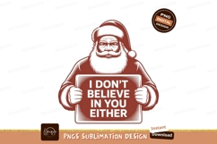 Grumpy santa with sign sublimation png Product Image 1