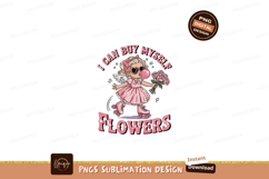 Girl on roller skates with flowers sublimation png Product Image 1