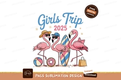 Flamingos on girls trip sublimation png Product Image 1