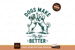 Dogs high five sublimation png Product Image 1