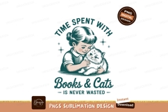 Girl with cat sublimation png Product Image 1