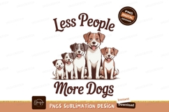 Less people more dogs sublimation png Product Image 1