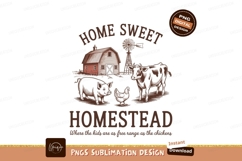 Home sweet homestead farm scene png Product Image 1