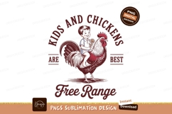 Kids and chickens free range png Product Image 1
