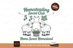 Two sheep with laundry sublimation png Product Image 1