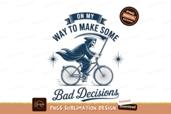 Grim reaper riding bike sublimation png Product Image 1
