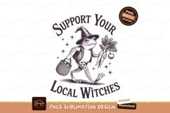 Frog supports witches sublimation png Product Image 1