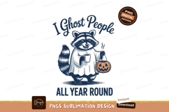 I ghost people sublimation png isolated on transparent backg Product Image 1
