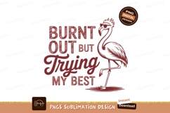 Burnt out trying sublimation png isolated on transparent bac Product Image 1