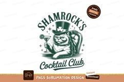 Cat cocktail club logo sublimation png Product Image 1