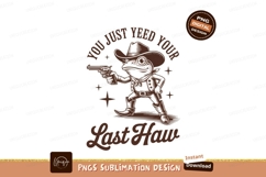 Cowboy frog with a gun sublimation png Product Image 1