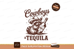 Cowboy raccoon with tequila sublimation png Product Image 1