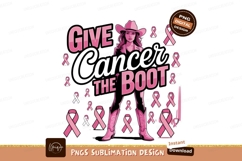 Give cancer the boot sublimation png Product Image 1