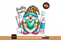 Dental gnome holding heart sublimation png Product Image 1