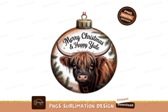 Cow christmas ornament sublimation png Product Image 1