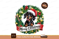 Merry goatmas goats scene sublimation png Product Image 1