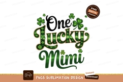 One lucky mimi with shamrocks sublimation png Product Image 1