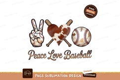 Peace love baseball sublimation png Product Image 1