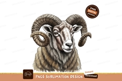 Portrait of a ram sublimation png Product Image 1