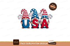 Patriotic gnomes with usa sublimation png Product Image 1