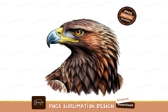 Eagle portrait isolated on transparent background sublimatio Product Image 1