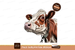 Spotted cow isolated on transparent background sublimation p Product Image 1